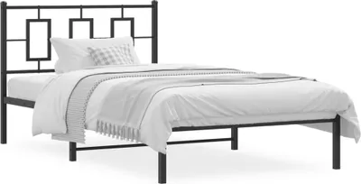 Produktbild von CLORIS Bettgestell mit Kopfteil Metall Schwarz 107x203 cm 2024