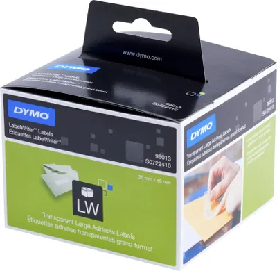 Immagine prodotto di DYMO LW-Adressetiketten transpar. 36x 89mm 2Rl 260St/Rolle