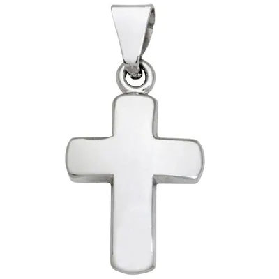 Produktbild von Basic Gold K27 Kinder Anhänger Kreuz 14 Karat (585) Weißgold