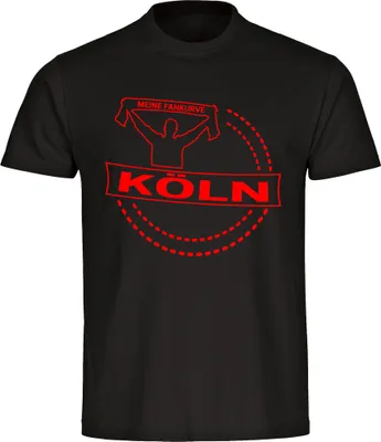 Produktbild von multifanshop Kinder T-Shirt - Köln - Meine Fankurve, schwarz, Größe 176
