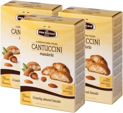 Produktbild von Pan Ducale - Cantuccini mit Mandeln - Traditionelle italienische Knusperkekse - 3 x 200 g