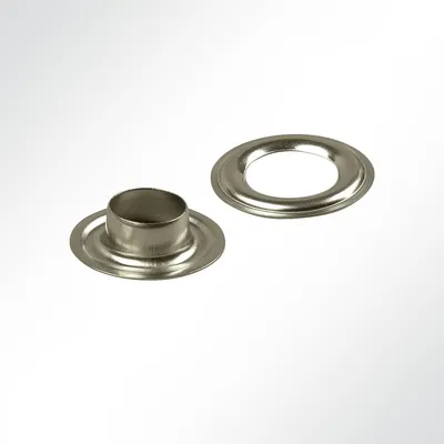 Produktbild von 100 Stück Rundöse Nirosta Edelstahl rostfrei für Plane 10mm Ösen für Lkw-Plane Anhänger