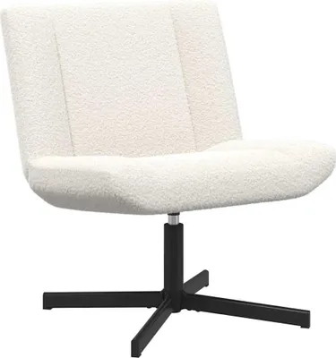Obrázok produktu pre vidaXL Otočná stolička krémová 63 x 75 x 76 cm ovčia koža