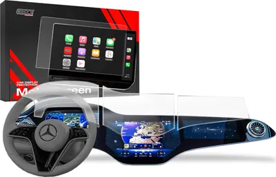 Produktbild von Matte Autodisplayfolie 3in1 für Mercedes EQS Hyperscreen (2021-2025), Grizz Protector
