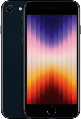 Produktbild von Apple iPhone SE, 11,9 cm (4.7"), 1334 x 750 Pixel, 128 GB, 12 MP, iOS 15, Schwarz