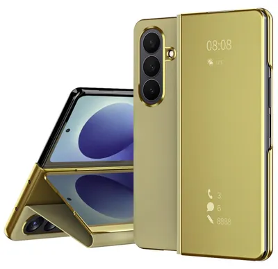 Produktbild von Handyhülle Flipcase für Samsung Galaxy Z Fold8 Ultra Spiegel Smart Wake UP Gold