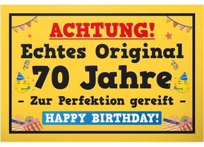 Spaßschild 70. Geburtstag – 30 x 20 cm – witzige Dekoration