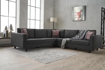 Produktbild von Hanah Home, Kale- BLC2711, Anthrazit, Schlafsofas, Rahmen: Buchenholz