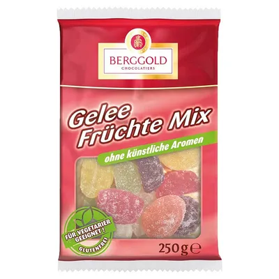Produktbild von Berggold Gelee Früchte Mix, 5er Pack (5 x 250 g)