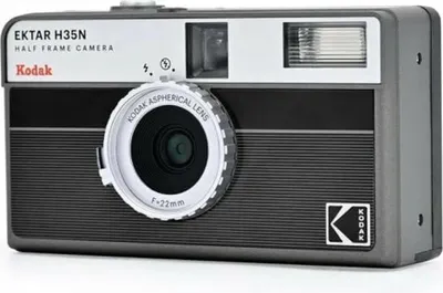 Obrázek produktu pro Kodak Ektar H35N, Kompaktní fotoaparát na film, 35 mm, 22 mm, Mechanický, 1/100 s, Černá, Stříbrná