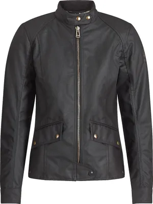 Produktbild von Belstaff Antrim Damen Motorrad Wachsjacke, schwarz, 36