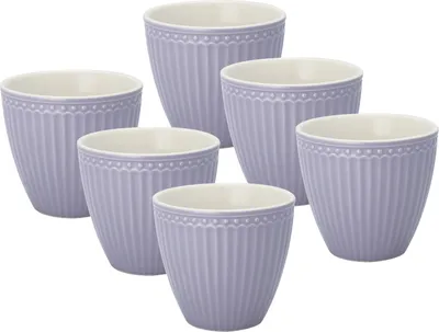 Produktbild von Greengate Alice Latte Cup lavender 0,3 l Set6