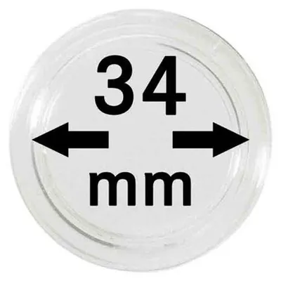 Produktbild von Lindner 2251034 Münzkapseln 34 mm-100er Pack