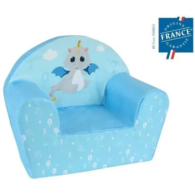 Zdjęcie produktu dla Fotel dziecięcy Fun House LEON LE DRAGON, zmywalna pianka, niebieski, 42x52x33cm