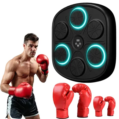 Immagine prodotto di Allenatore di boxe, display digitale intelligente, connettività Bluetooth, 2 paia di guantoni