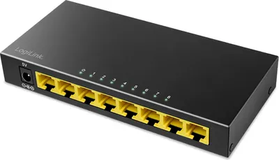 Produktbild von Logilink 8-Port Gigabit Desktop Netzwerk Switch, Metallgeh.