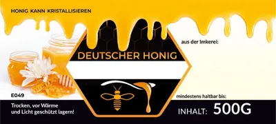 Produktbild von Universale Etiketten in deutscher Sprache 100 Stk./1 Pack.