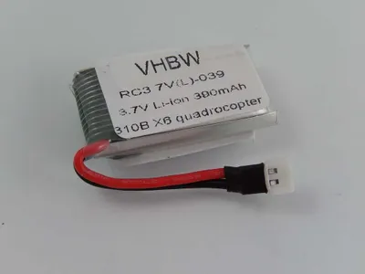 Produktbild von vhbw Akku für Drohne Multicopter Quadrocopter (390 mAh, 3,7 V, Li-Polymer)