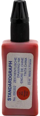 Produktbild von Standardgraph Zeichentusche 23 ml rot für Tuschefüller