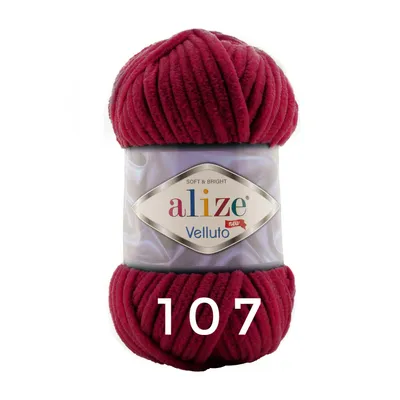 Produktbild von Alize Velluto, 100g/68m 107 cherry
