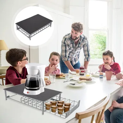 Immagine prodotto di Cassetto porta-capsule per Tassimo con supporto per la macchina da caffè Tassimo, supporto 2-in-1, colore nero e argento zincato