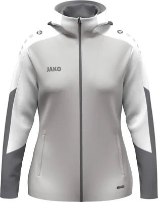 Produktbild von JAKO Damen Kapuzenjacke Dynamic - 6870D, Farbe:hellgrau/weiß/grau, Größe:XL (46/48)