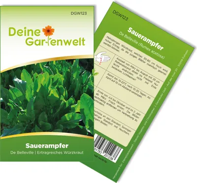 Sauerampfer Mehrjährig Samen - Rumex acetosa - Sauerampfersamen - Gemüsesamen - Saatgut für 200 Pflanzen
