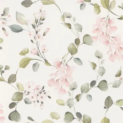 Produktbild von Papiertapete 285772 Tapete Blumen Floral 53 x 1005 cm Rasch Selection Pink