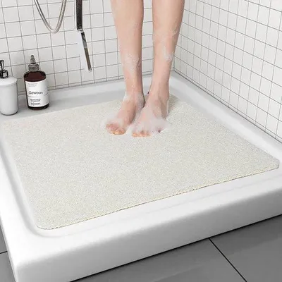 Obrázek produktu pro Protiskluzová rohož do sprchy – béžová – 80 x 40 cm – do vlhkých prostor