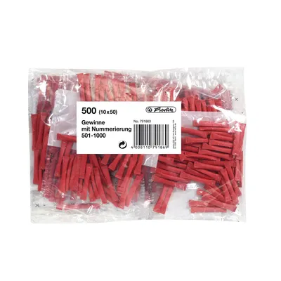 Immagine prodotto di herlitz Gewinnlose, nummeriert 501-1.000, rot