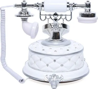 Zdjęcie produktu dla Telefon retro, ponadczasowy i elegancki, telefon stacjonarny, kreatywny telefon wysokiej klasy, telefon stacjonarny FSK / DTMF, zabytkowy telefon z identyfikatorem dzwoniącego, wielofunkcyjny automatyczny IP, do biura domowego lub sklepu jubilerskiego