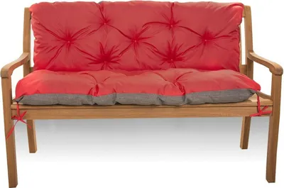 Produktbild von Gartenbankauflage 110x50x50, Bankauflage Rot, Gartenkissen, Schaukelkissen, bankkissen outdoor, Outdoor kissen, Kissen mit Rückenlehne