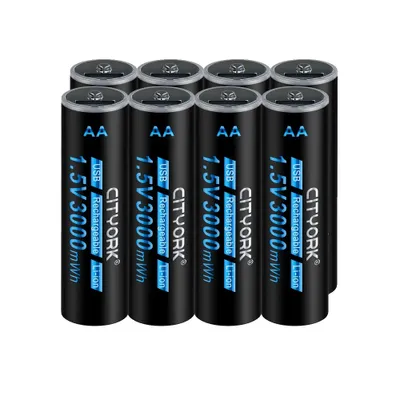Image de Pile AA rechargeable, capacité 3000mWh, charge micro-USB, 8 piles AA