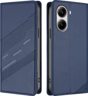 Image de Etui pour Xiaomi Redmi Turbo 4 /Poco X7 Pro 5G, étui portefeuille en cuirPolyuréthaneavec fente pour carte et fonction stand Blau