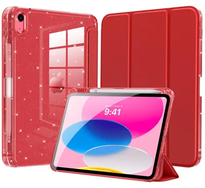 Produktbild von MoKo Glitzer Hülle für iPad(A16) 11./10.Gen 2025/2022, Rot