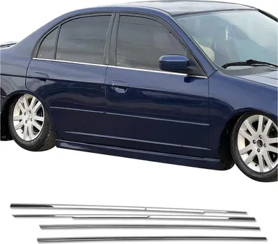 Immagine prodotto di Modanature per finestre per Honda Civic 2000-2005 in acciaio inox cromato 4pcs