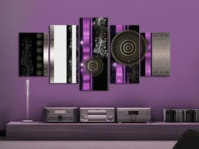 Zdjęcie produktu dla Obraz akustyczny abstrakcyjny 200x100 cm obrazy pianka akustyczna wysokowydajny pochłaniacz dźwięku izolacja akustyczna płótno 5 szt fototapeta akustyka pomieszczenia izolacja akustyczna 020101-227