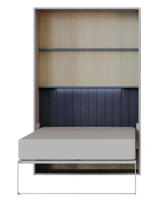 Produktbild von Schrankkbett LUMI Multifunktionales Wandbett, mit Bonell-Matraze, Kinderzimmer, Jugendbett, (Cashmiere + Blau)