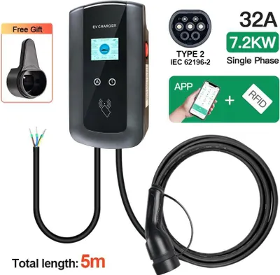 Obrázek produktu pro Nabíječka EV, 32A, délka 5 m, 7,2 kW, TYP2