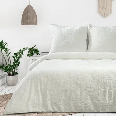 Produktbild von Eurofirany Bettwäschegarnitur Bettwäsche Flano creme 220x200 cm 3 TLG SET: mit 2 Kissenbezüge 70x80 cm