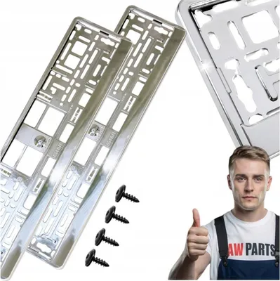 Immagine prodotto di Cornici per targa in argento metallizzato, 2 pezzi