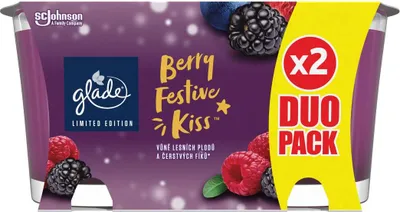 Zdjęcie produktu dla GLADE Berry Festive Kiss 2×112 g