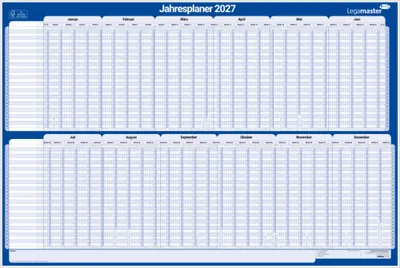 Produktbild von Legamaster laminierter Projektplaner 60x90cm DE 2026, 900 mm, 600 mm, 211 g, 600 mm, 1 mm, 900 mm