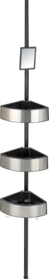 Produktbild von WENKO Teleskop-Duschregal Premium Big Black schwarz 27,5 x 20,0 x 70,0-260,0 cm