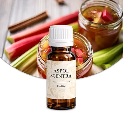 Produktbild von Aspol Scentra Gewürzte Rhabarbermarmelade UFIREADY Duftöl für Kerzen und Diffusoren 20 ml, KI-generiertes Bild
