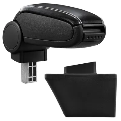 Armlehne Mittelarmlehne Leder Bezug Schwarz / Weiß für Opel Meriva A 2003-2010 – Produktansicht