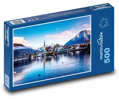 Obrázek produktu pro Puzzle 500 Hory a Jezero v Alpách - martinpuzzle