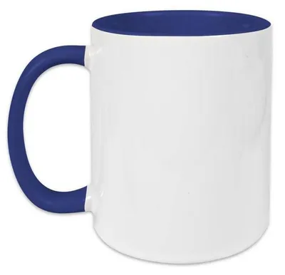 Produktbild von Plottermarie Sublimationsrohlinge Sublimations-Tassen für personalisierte Geschenkideen – Sublimationsrohlinge, Fotogeschenke, Personalisierung & DIY Weiße Keramik-Tasse Two Tone zum Sublimieren Blue 1 Stück