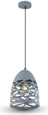 Obrázek produktu pro Závěsné svítidlo VT-7200, šedé, 1xE27x60W, kov, rozměry: 130x20x27 cm, IP20, V-TAC