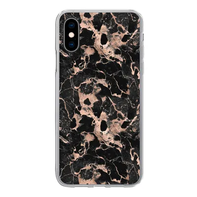 Produktbild von MuchoWow® Handyhülle Schutzhülle Hülle für iPhone X Marmor - Rose - Muster - Chic Silikon Softcase Handy Hülle - Handyhülle